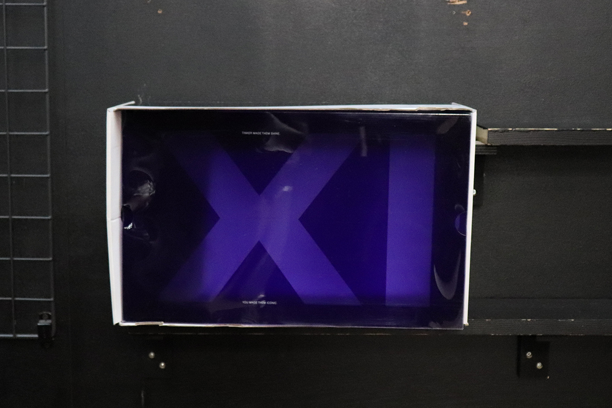 The coloured box cover for the Jordan XI model.