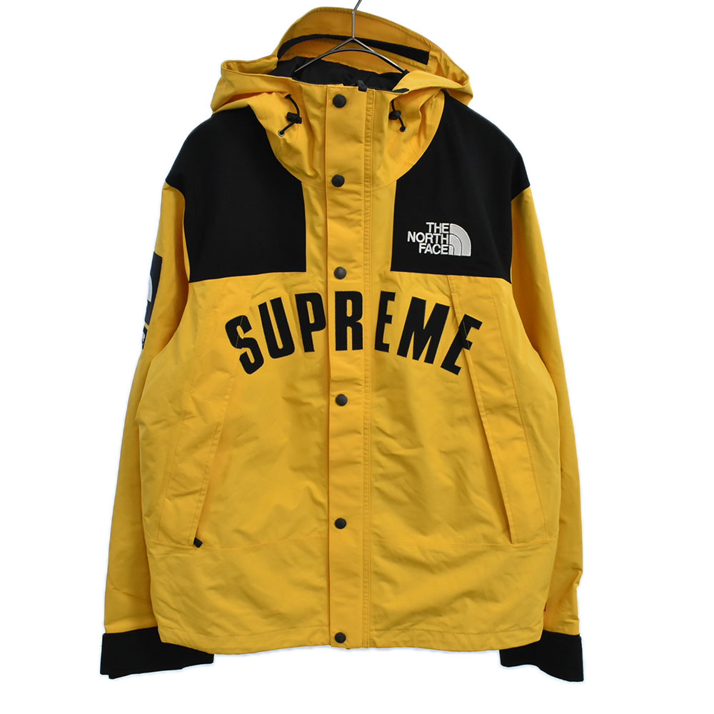 supreme the north face arc logo mountain parka yellow