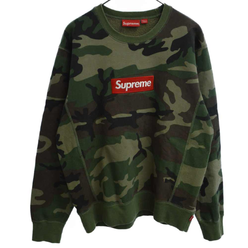 supreme camo box logo crewneck