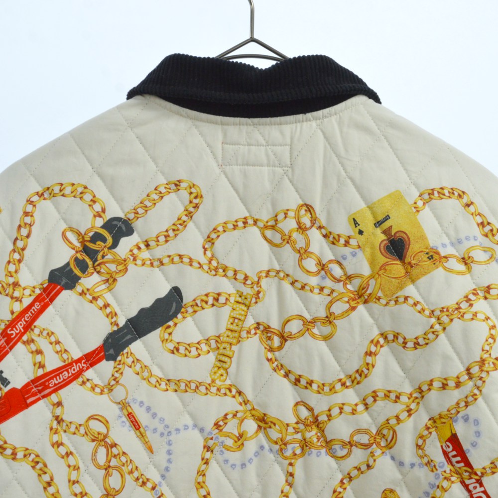 supreme chains quilted jacket