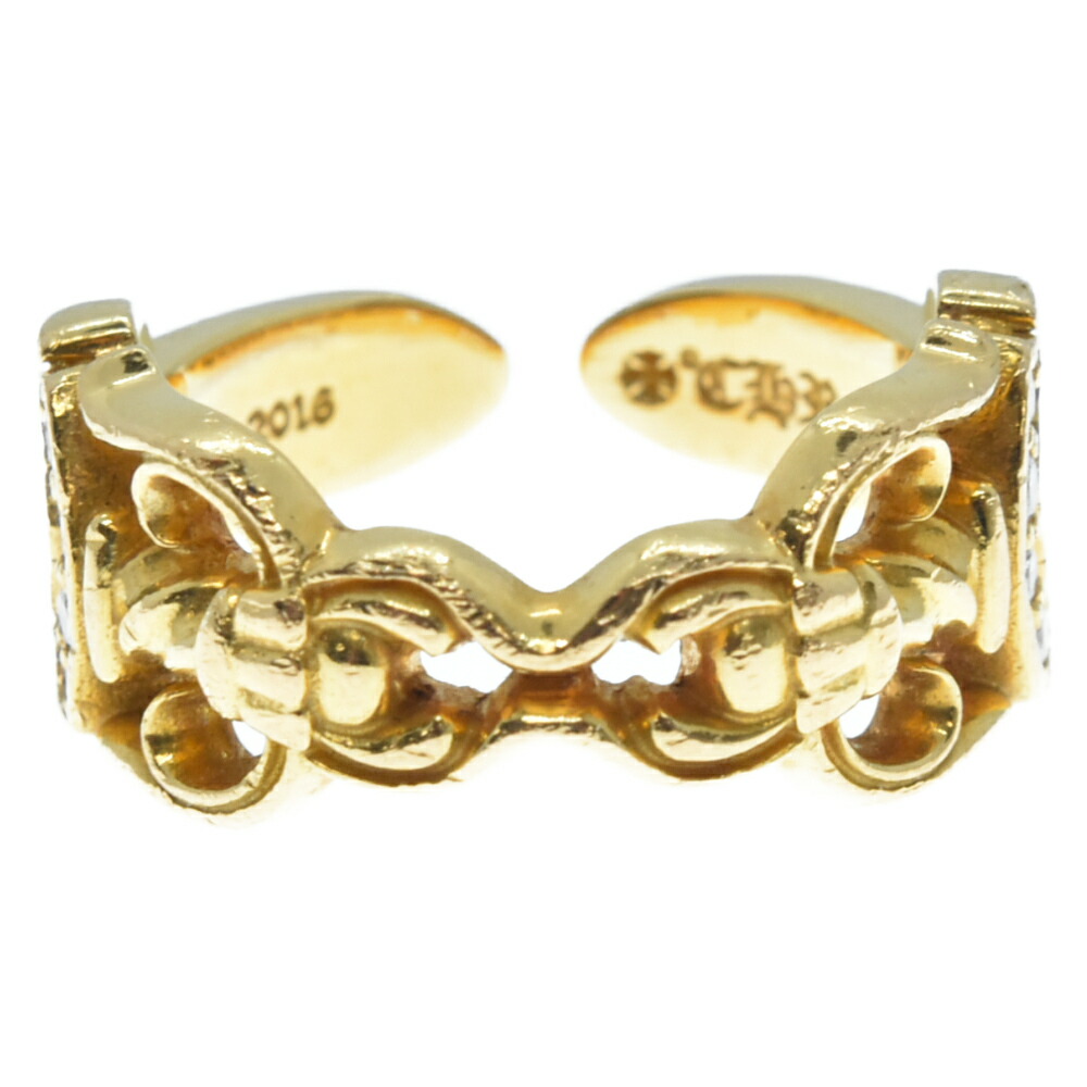 Chrome Hearts 22k Double Dagger Open Pave Diamond Ring No 12 5 With Guarantee Or Not