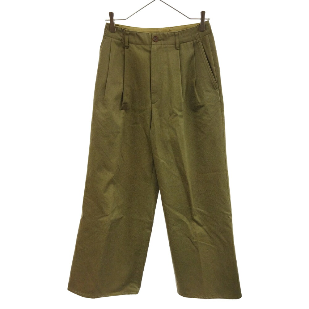 AURALEE - WASHED FINX LIGHT CHINO TUCK WIDE PANTS Finks 棉质奇诺两褶宽裤| OR NOT (オアノット) AURALEE - WASHED FINX LIGHT CHINO TUCK WIDE PANTS Finks 棉质奇诺两褶宽裤| OR NOT (オアノット)