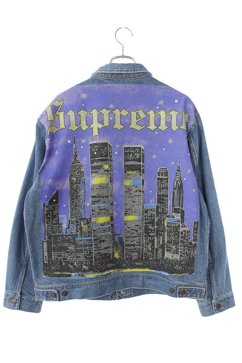 supreme new york painted trucker jacket
