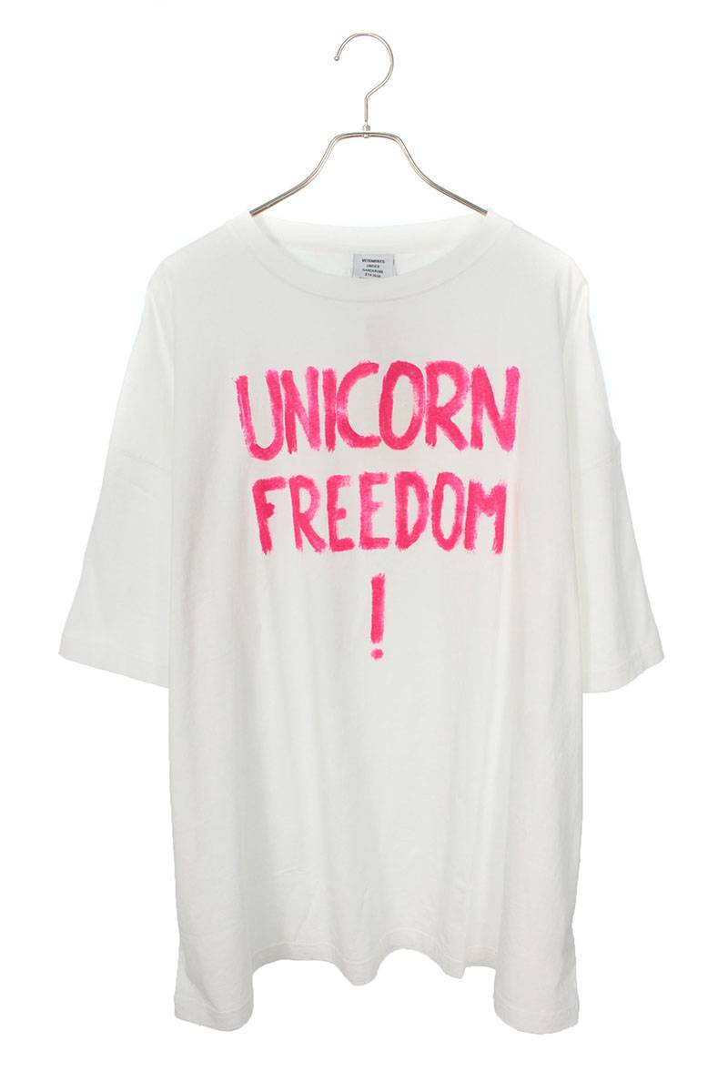 オーバーサイズメッセージプリントTシャツ