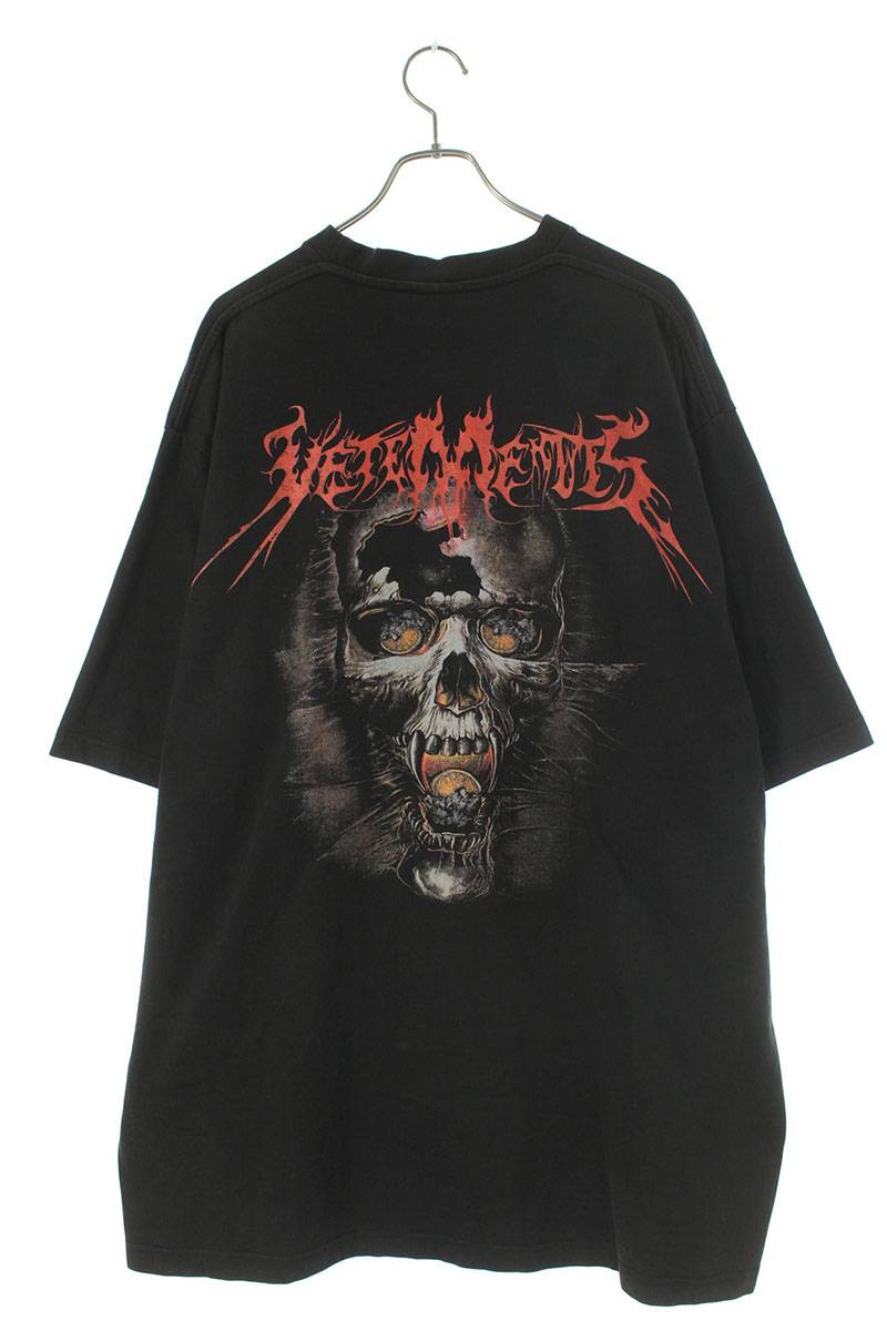 heavy metal skull print T-shirt 