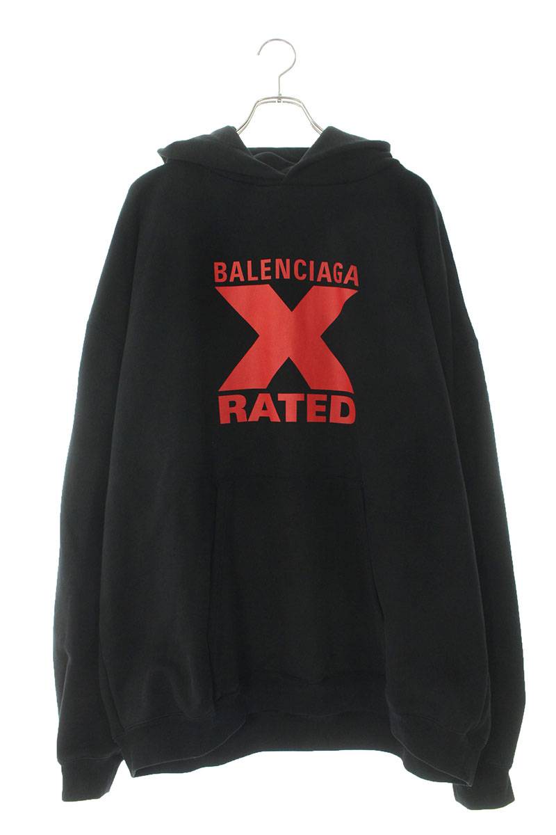 公式通販】 バレンシアガ X-RATEDプリントオーバーサイズパーカー XXS 公式通販】 バレンシアガ X-RATEDプリントオーバーサイズパーカー XXS