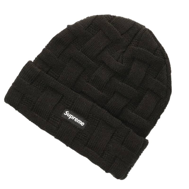 supreme basket weave beanie