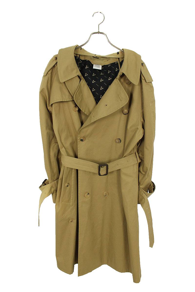 Vetements 裏地総柄バックジップ変形トレンチコート レディース Or Not